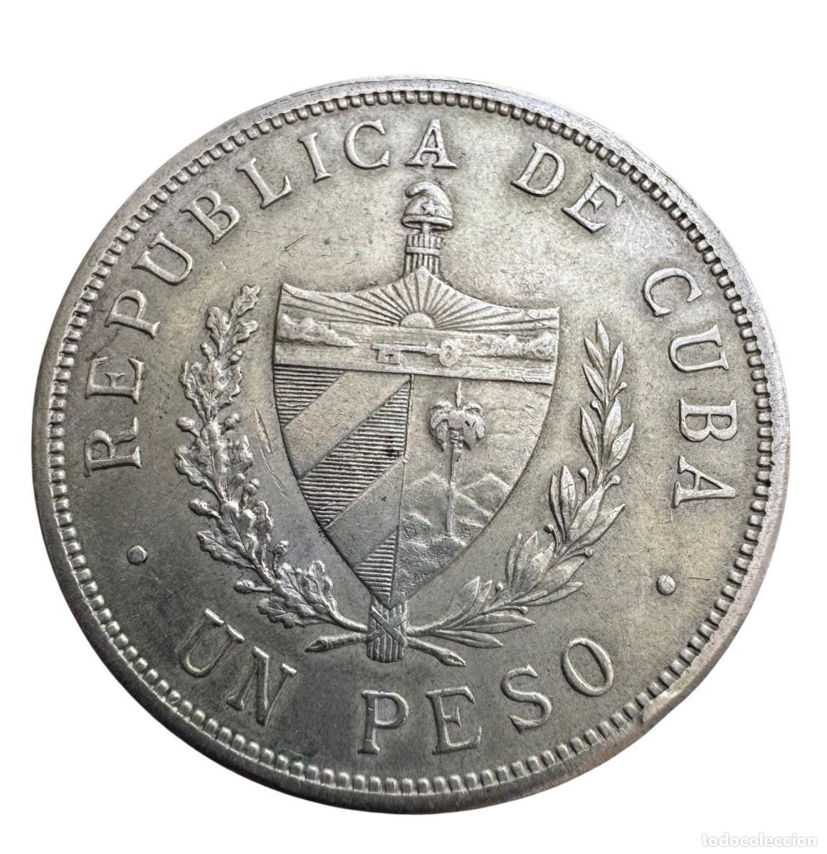 Monedas antiguas de Am&eacute;rica: Cuba. Peso 1934 Tipo estrella. 26,72 gr Ag MBC+/ Nice VF KM# 15.2
