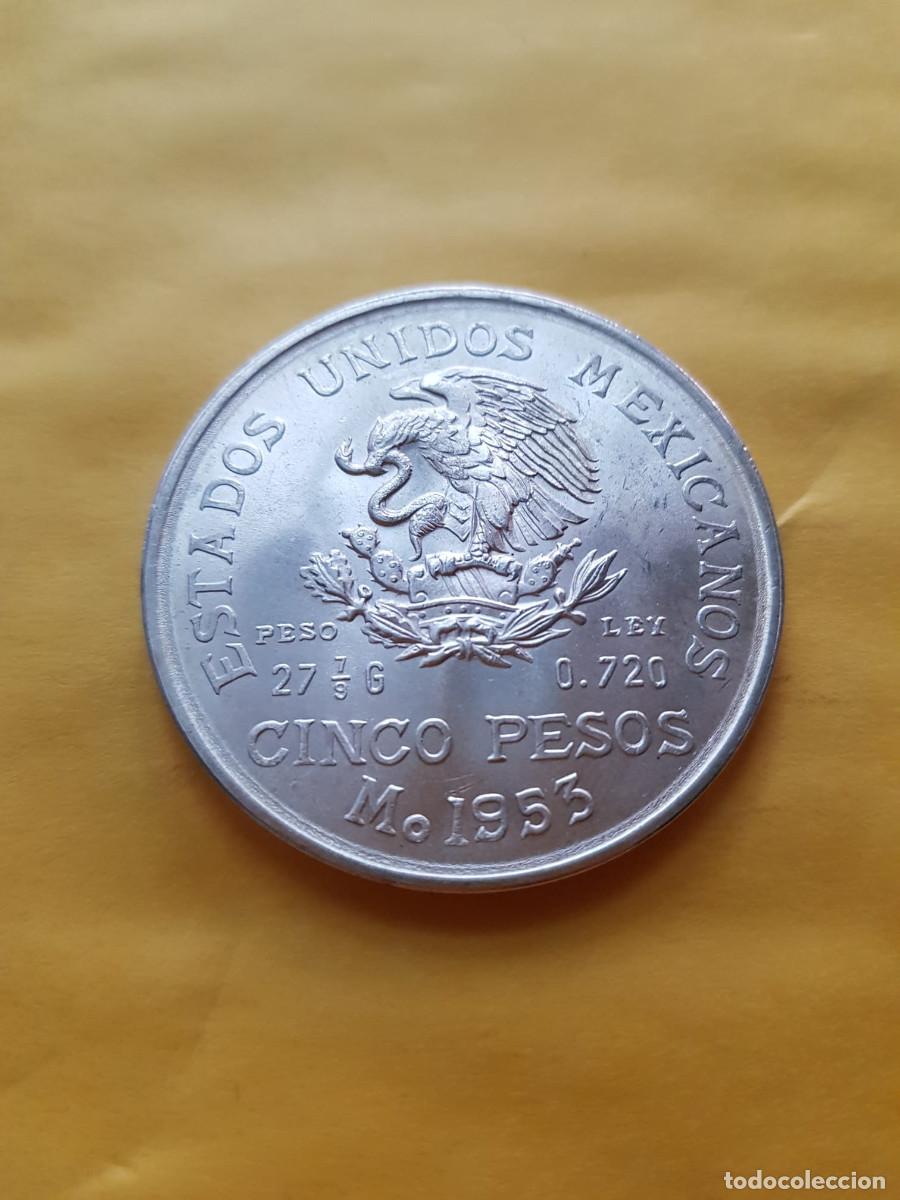 Monedas antiguas de Am&eacute;rica: MEXICO-5 PESOS-1953-PLATA
