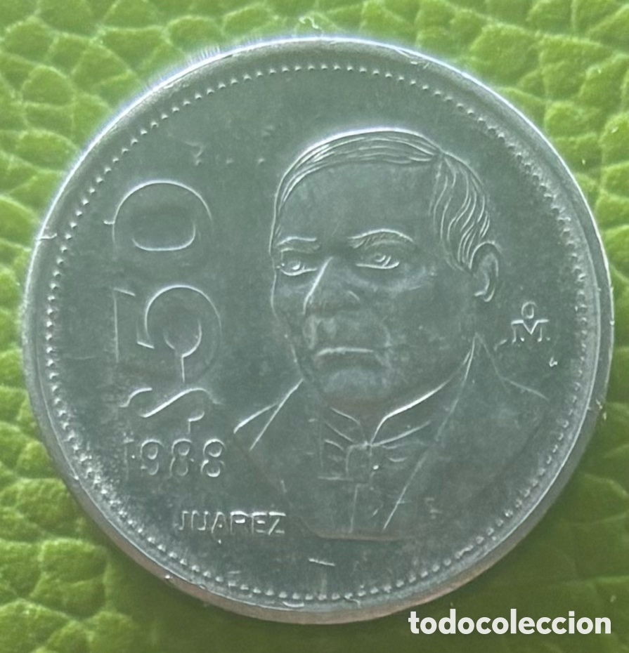 Monedas antiguas de Am&eacute;rica: M&Eacute;XICO. 50 PESOS. 1988. JU&Aacute;REZ.