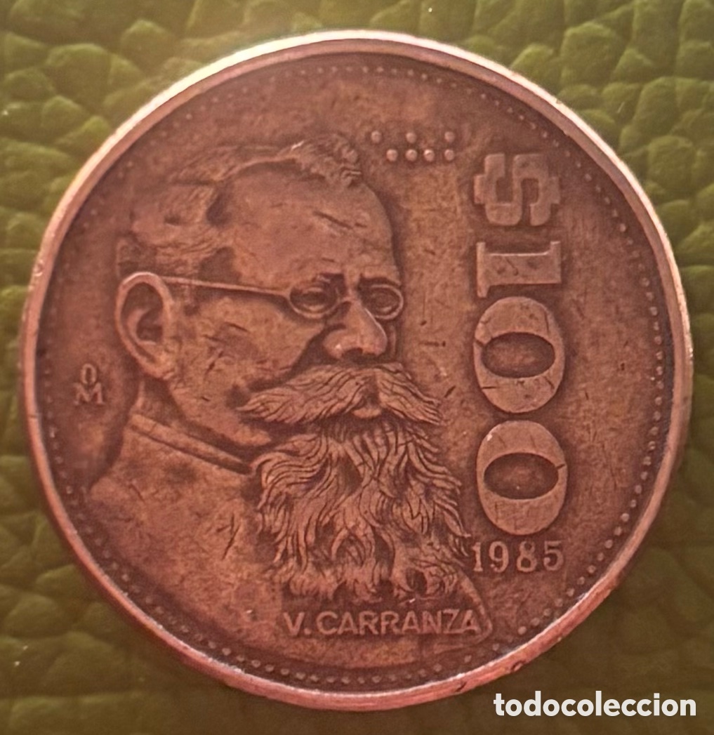 Monedas antiguas de Am&eacute;rica: M&Eacute;XICO. 100 PESOS. 1985. CARRANZA.