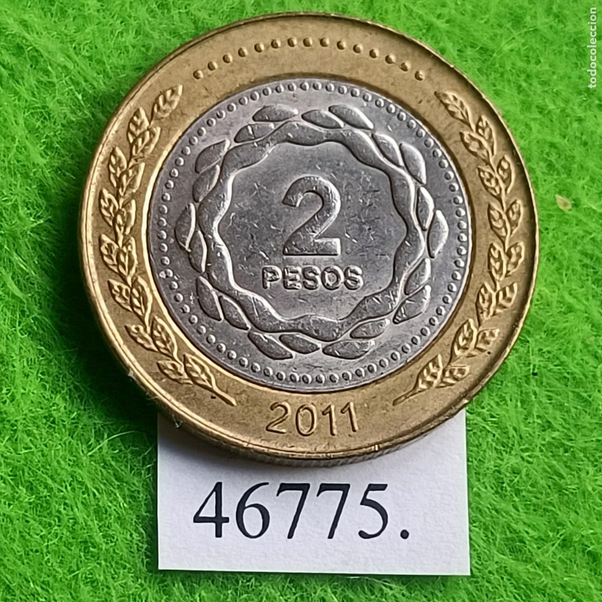 Monedas antiguas de Am&eacute;rica: Argentina 2 pesos 2011, bimet&aacute;lica
