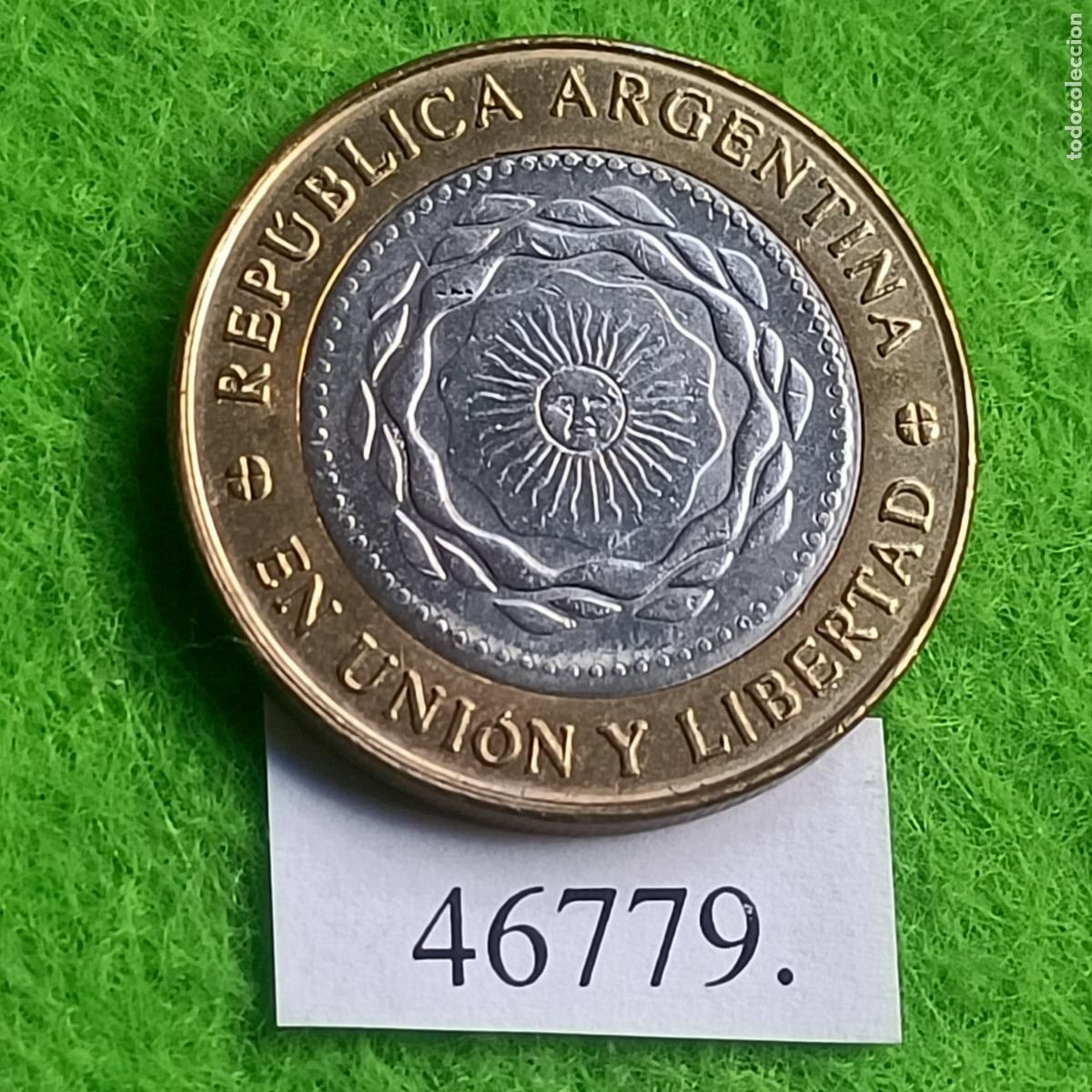 Monedas antiguas de Am&eacute;rica: Argentina 2 pesos 2016, bimet&aacute;lica