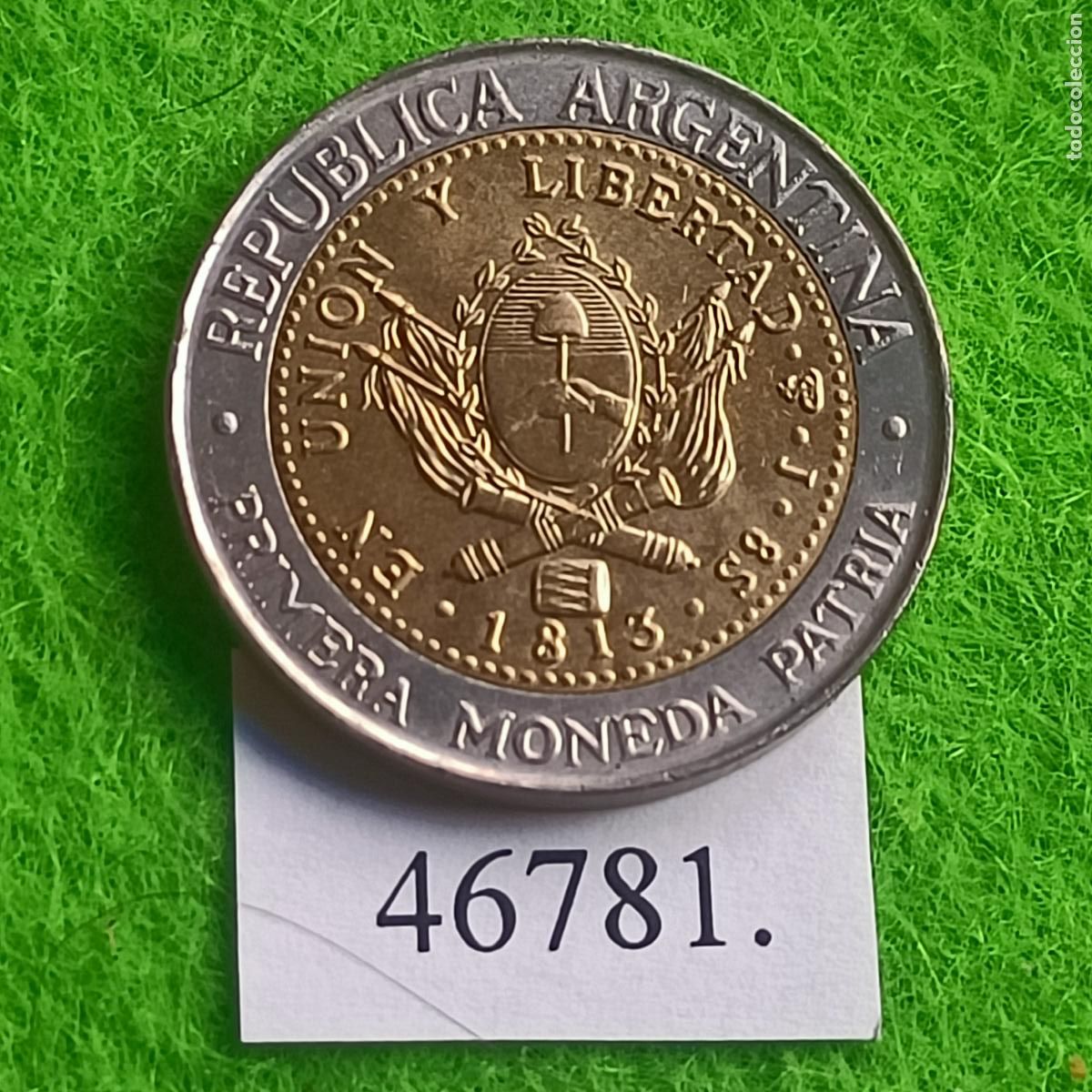 Monedas antiguas de Am&eacute;rica: Argentina 1 peso 2016, bimet&aacute;lica