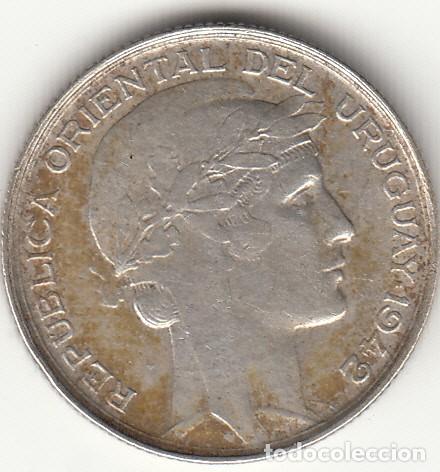 Monedas antiguas de Am&eacute;rica: REPUBLICA ORIENTAL DEL URUGUAY - 20 CENTIMOS 1942 / PLATA