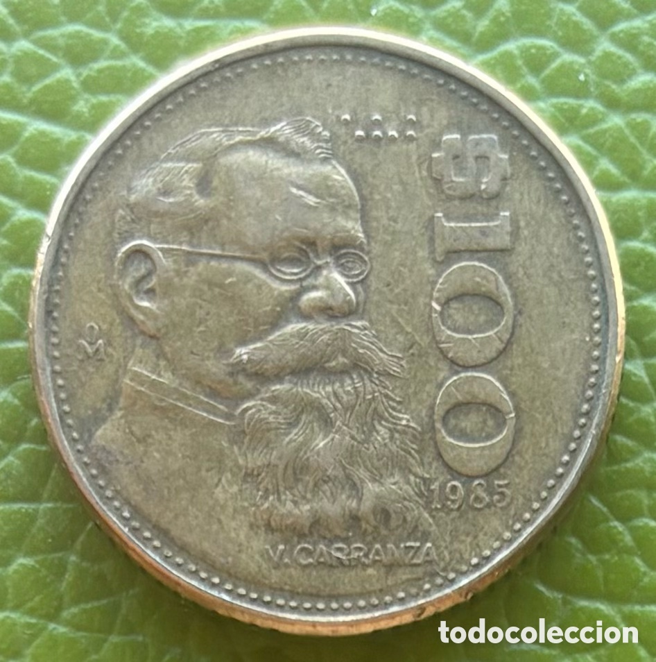 Old Coins of America: M&Eacute;XICO. 100 PESOS. 1985. CARRANZA.