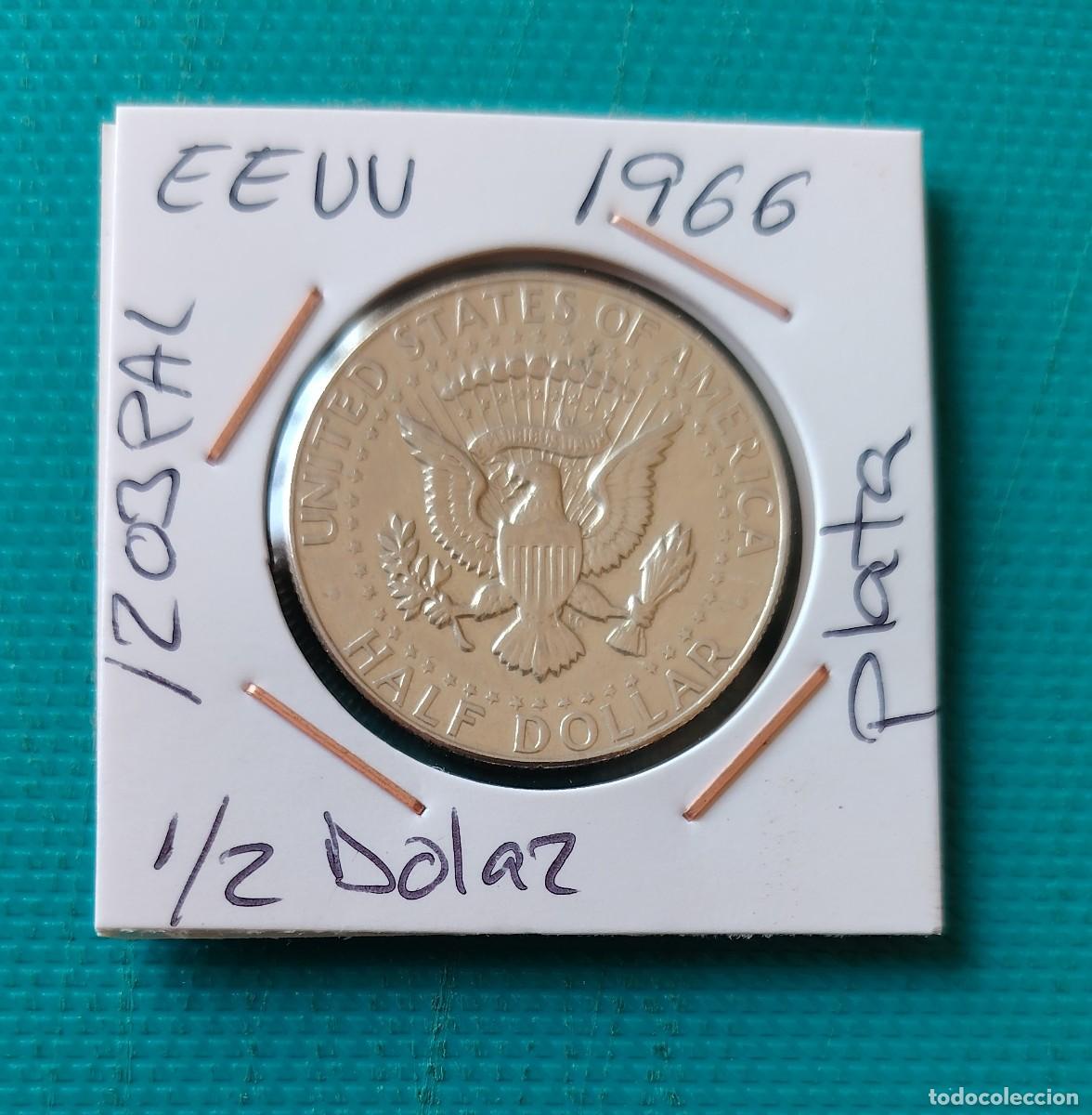 Monedas antiguas de Am&eacute;rica: MONEDA DE EEUU - 1/2 DOLAR DE PLATA DEL A&Ntilde;O 1966 - EBC - 1203PAL