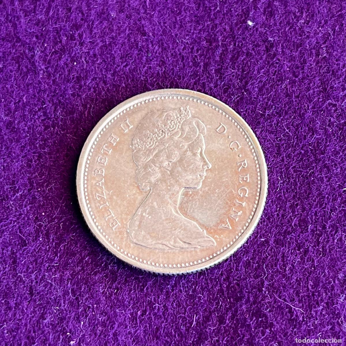 Monedas antiguas de Am&eacute;rica: MONEDA DE PLATA DE CANADA. 25 CENTS. 1965. ISABEL II. 5,83GR. 0,800. ORIGINAL.