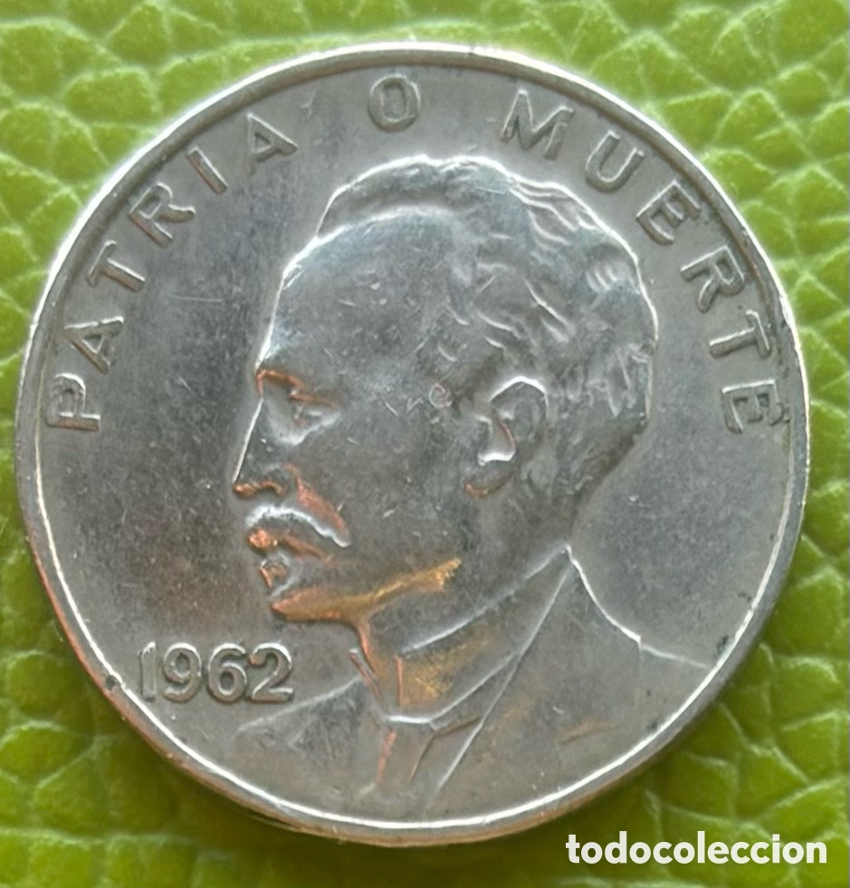 Monedas antiguas de Am&eacute;rica: CUBA. 20 CENTAVOS DE PESO. 1962. MART&Iacute;.