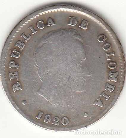 Monedas antiguas de Am&eacute;rica: COLOMBIA: 10 CENTAVOS 1920 / PLATA