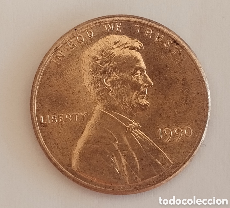 Monedas antiguas de Am&eacute;rica: MONEDA DE EEUU ONE CENT 1990 (FOTO)