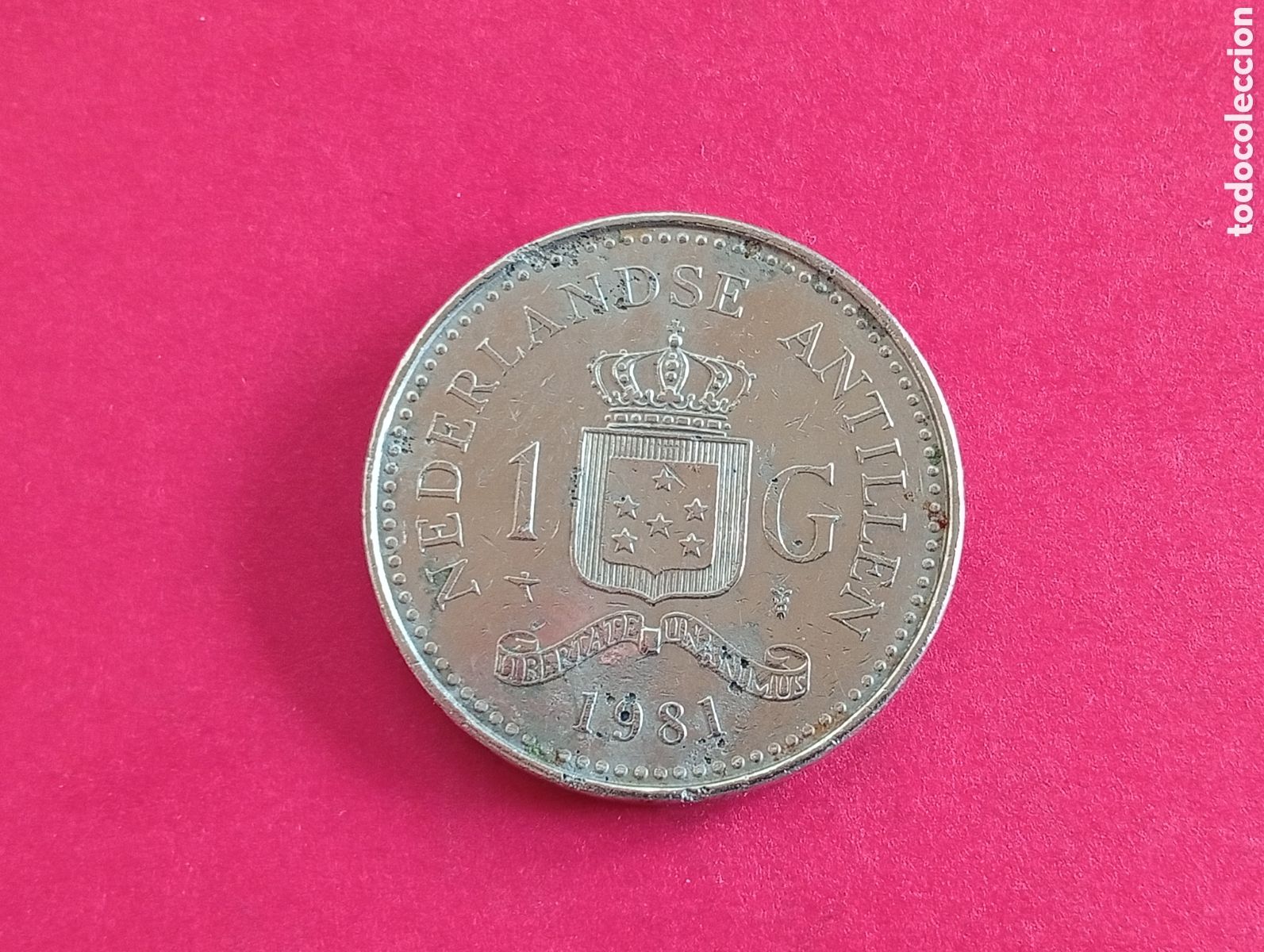 Monedas antiguas de Am&eacute;rica: 1 gulden de Antillas Holandesas 1981
