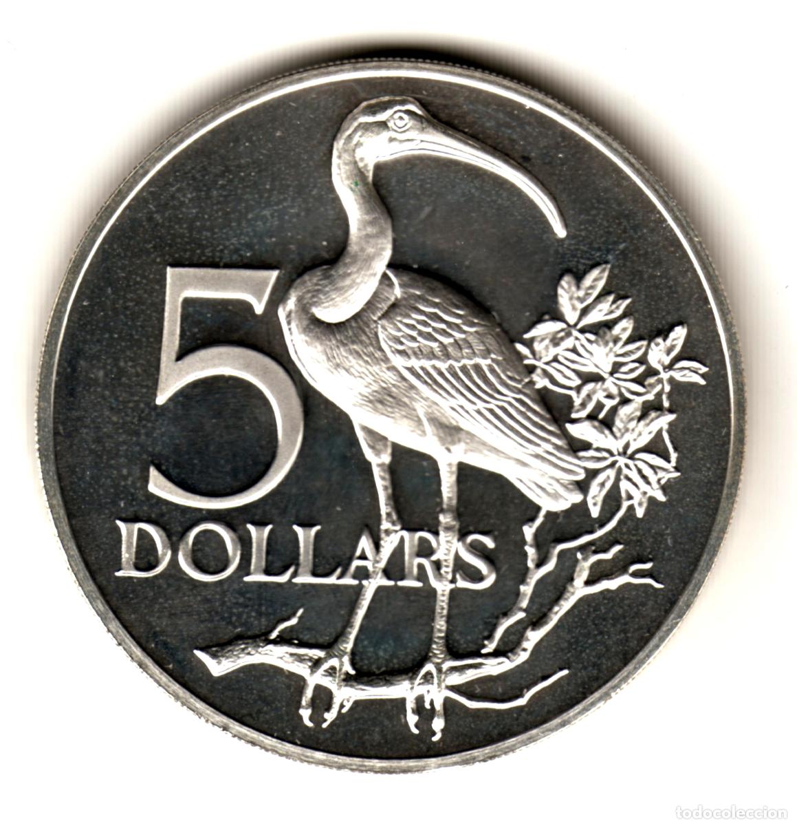 Monedas antiguas de Am&eacute;rica: TRINIDAD Y TOBAGO 5 dolares plata 1972 proof - 10&ordm; aniversario INDEPENDENCIA