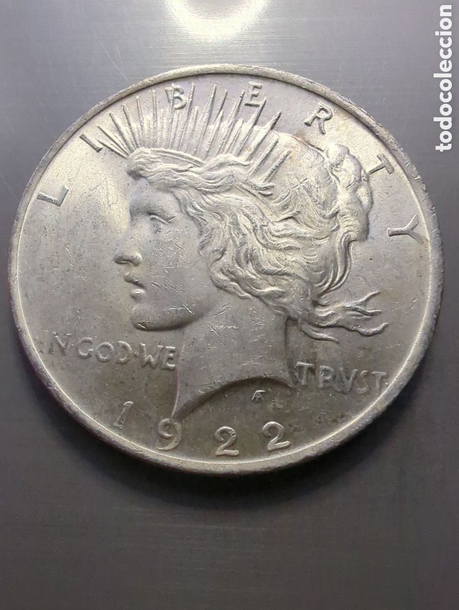 Monedas antiguas de Am&eacute;rica: USA 1 dolar 1922 Peace SC plata