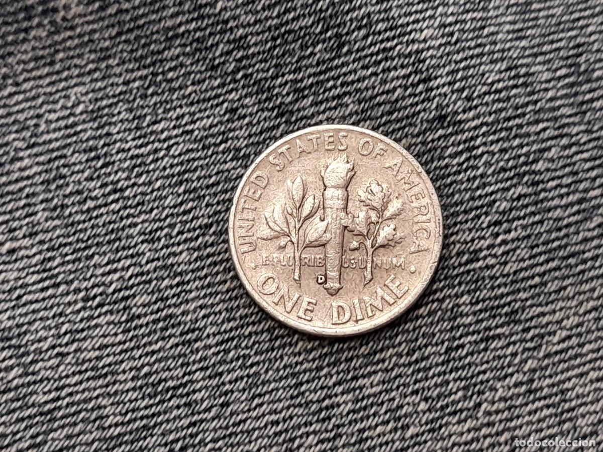 Monedas antiguas de Am&eacute;rica: EE.UU. One Dime 1954 D