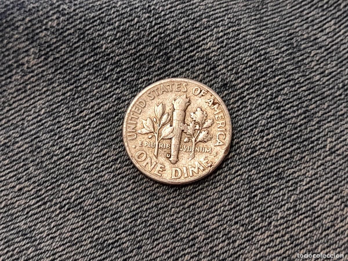 Monedas antiguas de Am&eacute;rica: EE.UU. One Dime 1956 D
