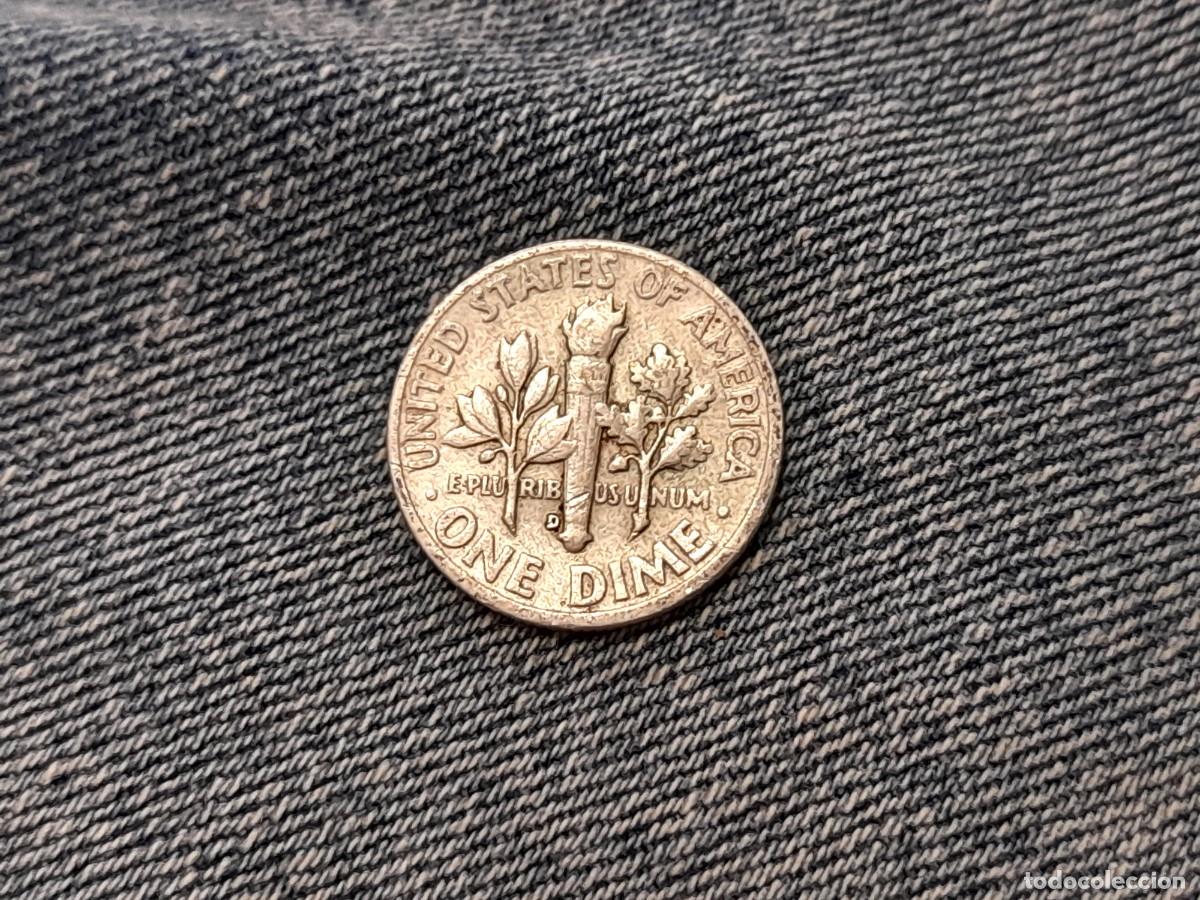 Monedas antiguas de Am&eacute;rica: EE.UU. One Dime 1957 D