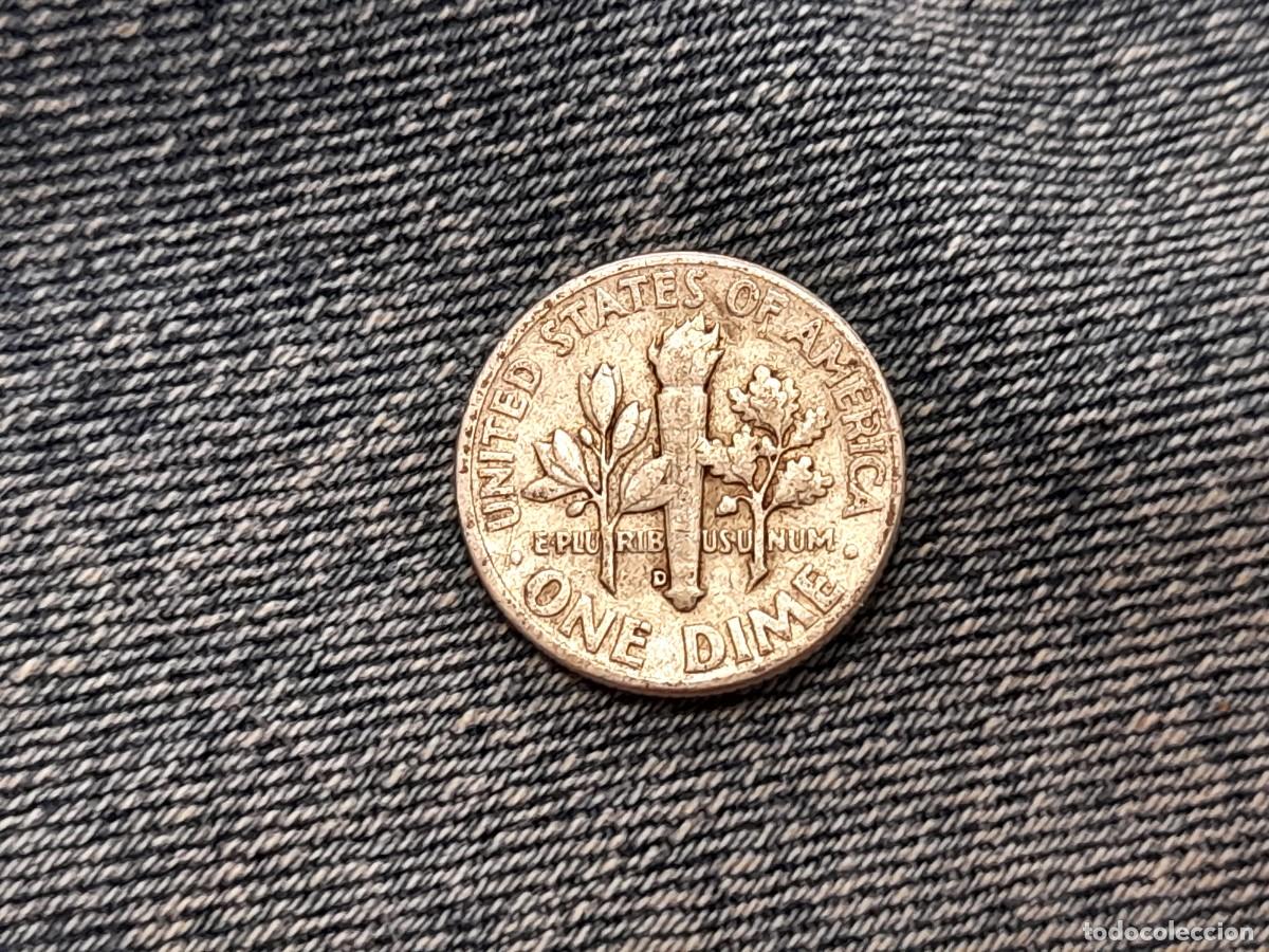 Monedas antiguas de Am&eacute;rica: EE.UU. One Dime 1958 D