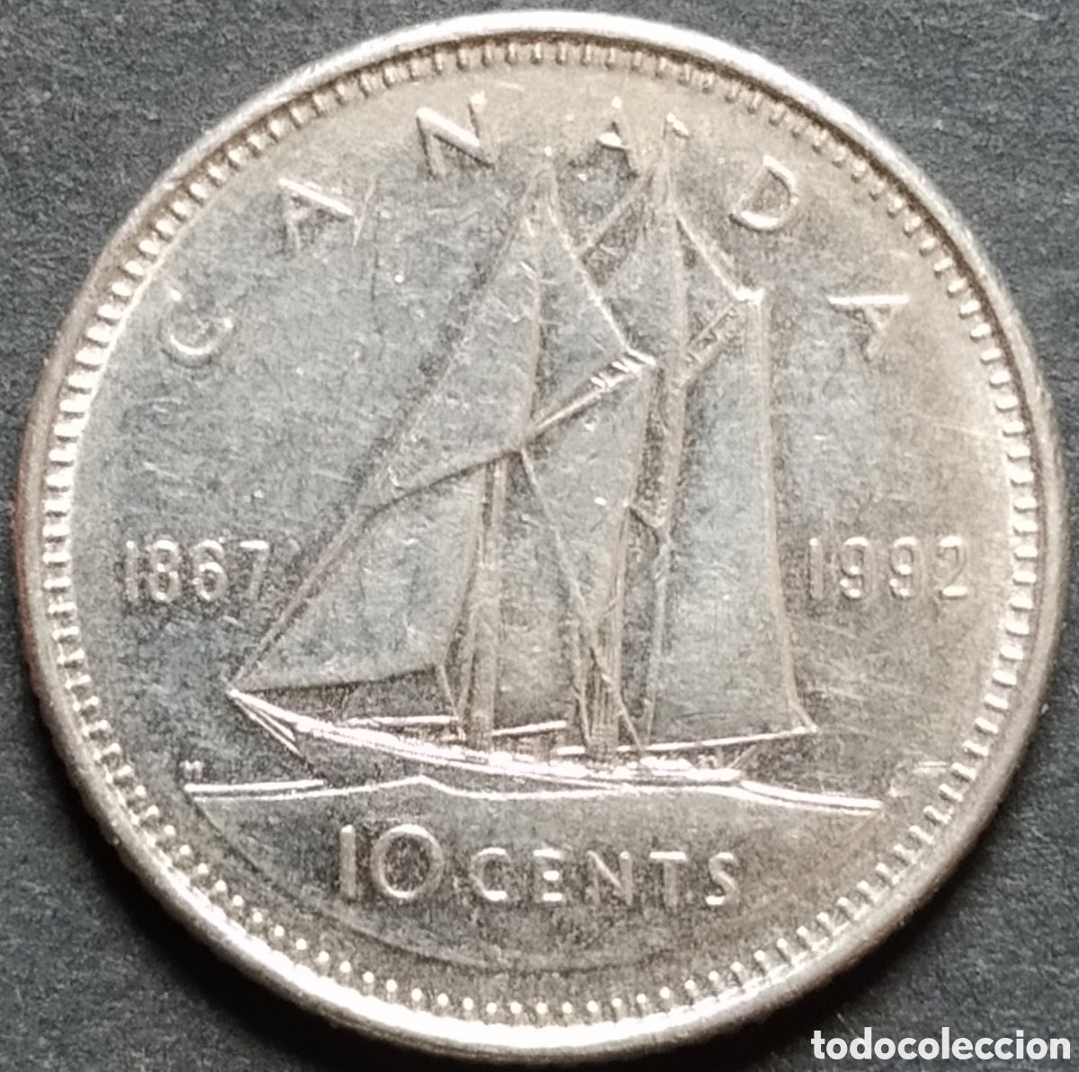 Monedas antiguas de Am&eacute;rica: MONEDA - CANADA 10 CENTS 1992