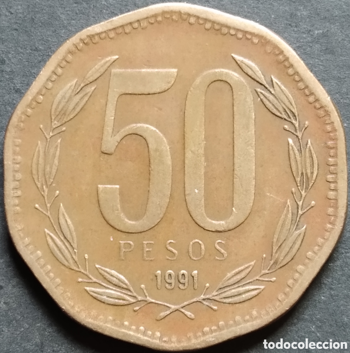 Monedas antiguas de Am&eacute;rica: MONEDA - CHILE 50 PESOS 1991