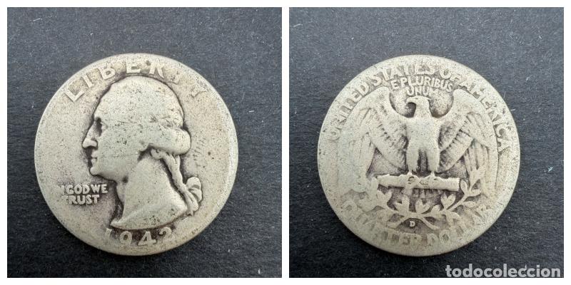 Monedas antiguas de Am&eacute;rica: MONEDA. EEUU. 1/4 DOLAR. 1942. PLATA. VER FOTOS