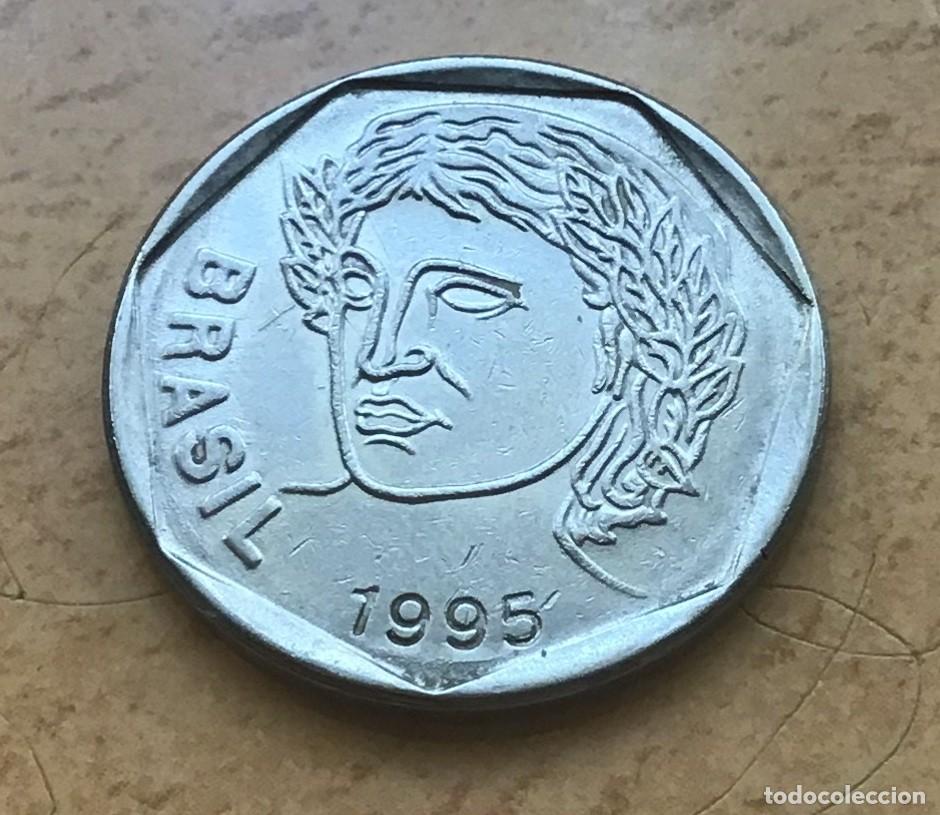 Monedas antiguas de Am&eacute;rica: 25 centavos de Brasil. A&ntilde;o 1995 - Foto 2