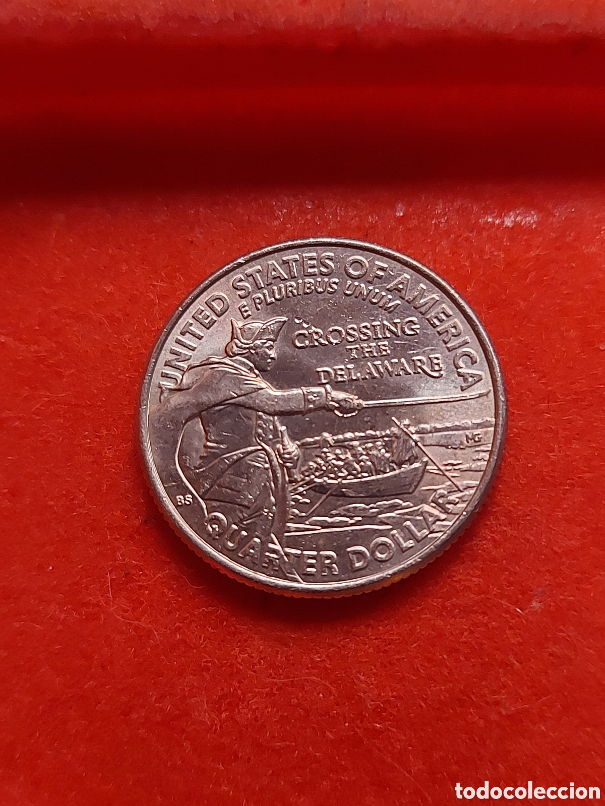 Monedas antiguas de Am&eacute;rica: MONEDA USA 1/4 QUARTER CUARTO DOLAR DOLLAR ESTADOS UNIDOS 2021 P CROSSING THE DELAWARE