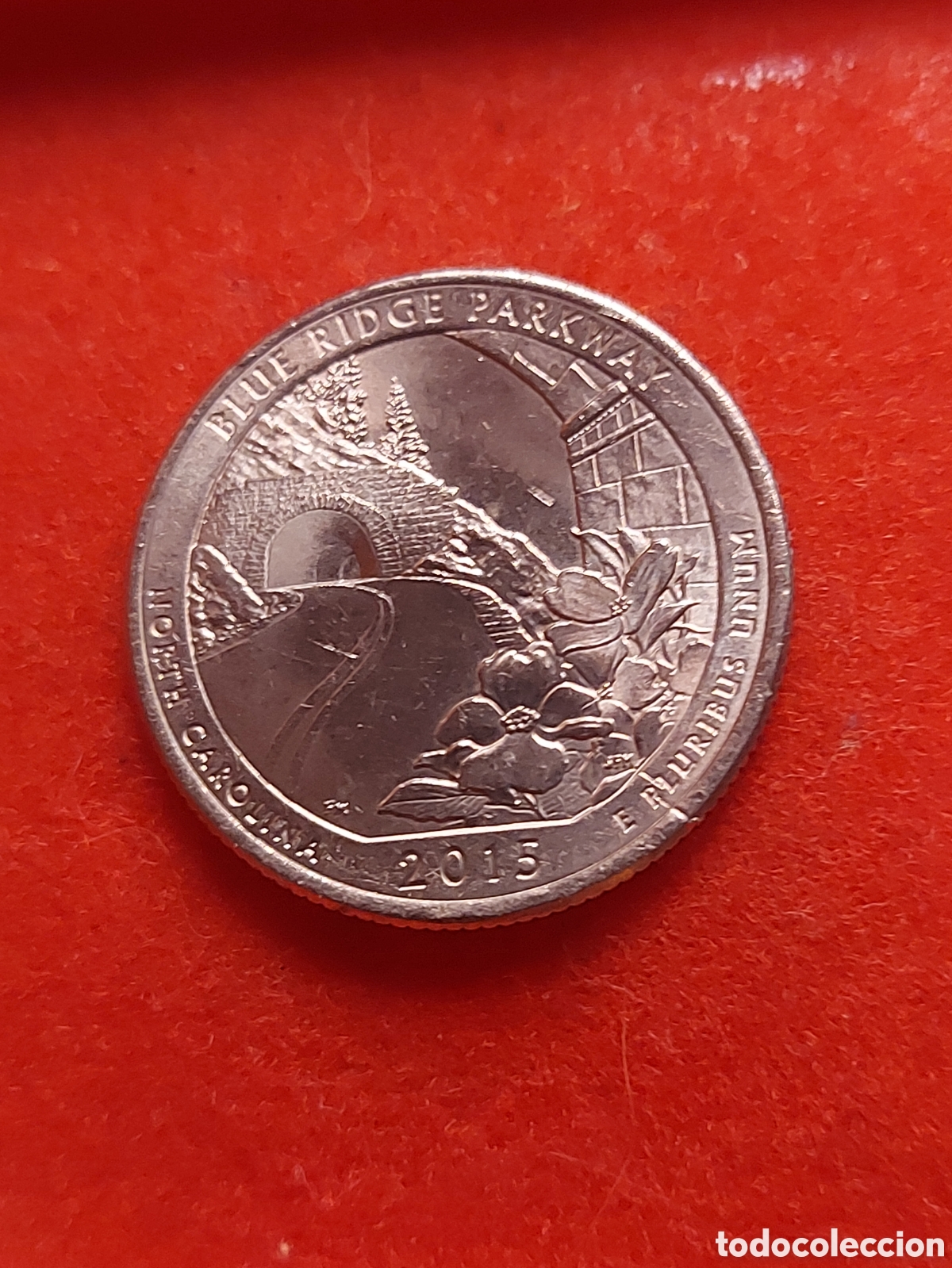 Monedas antiguas de Am&eacute;rica: MONEDA USA 1/4 QUARTER CUARTO DOLAR DOLLAR ESTADOS UNIDOS 2015 P BLUE BIDGE PARKWAY