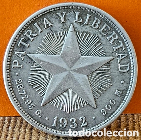 Monedas antiguas de Am&eacute;rica: CUBA, UN PESO, 1932. PLATA.