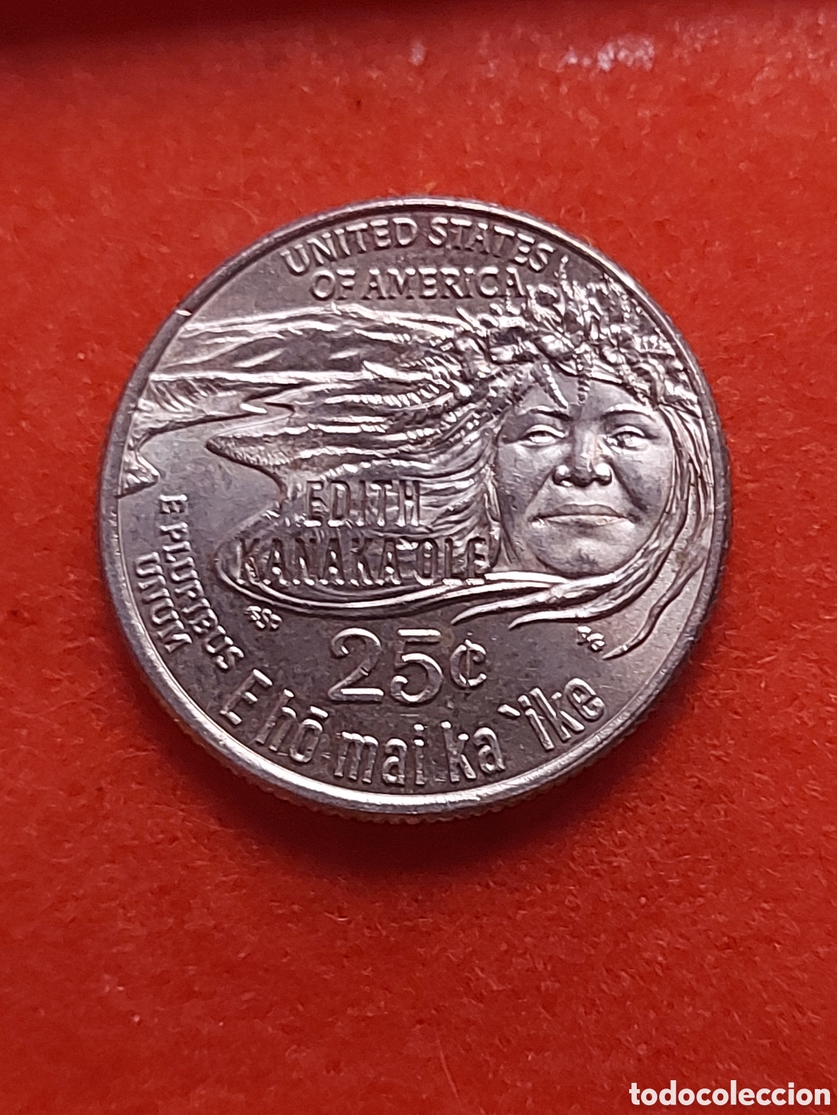 Monedas antiguas de Am&eacute;rica: MONEDA USA 1/4 QUARTER CUARTO DOLAR DOLLAR ESTADOS UNIDOS 2023 P EDITH KANAKA&acute;OLE