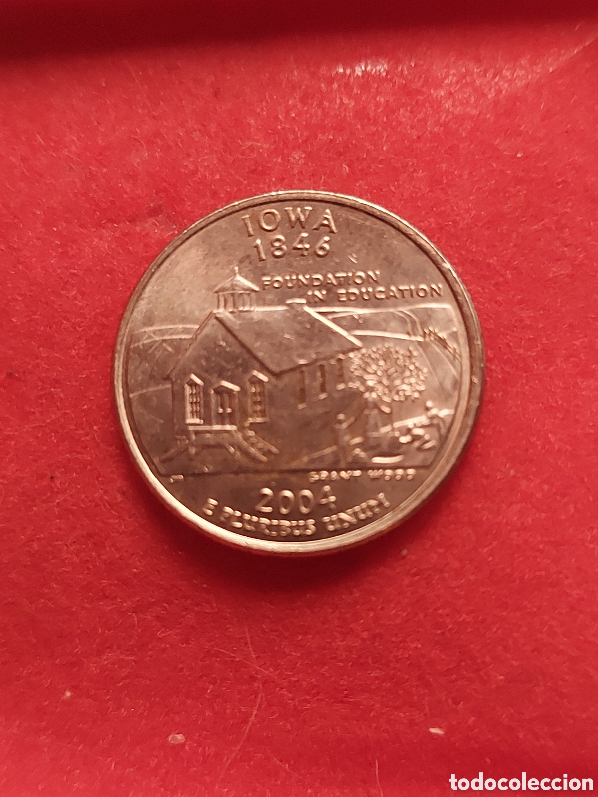 Monedas antiguas de Am&eacute;rica: MONEDA USA 1/4 QUARTER CUARTO DOLAR DOLLAR ESTADOS UNIDOS 2004 D IOWA