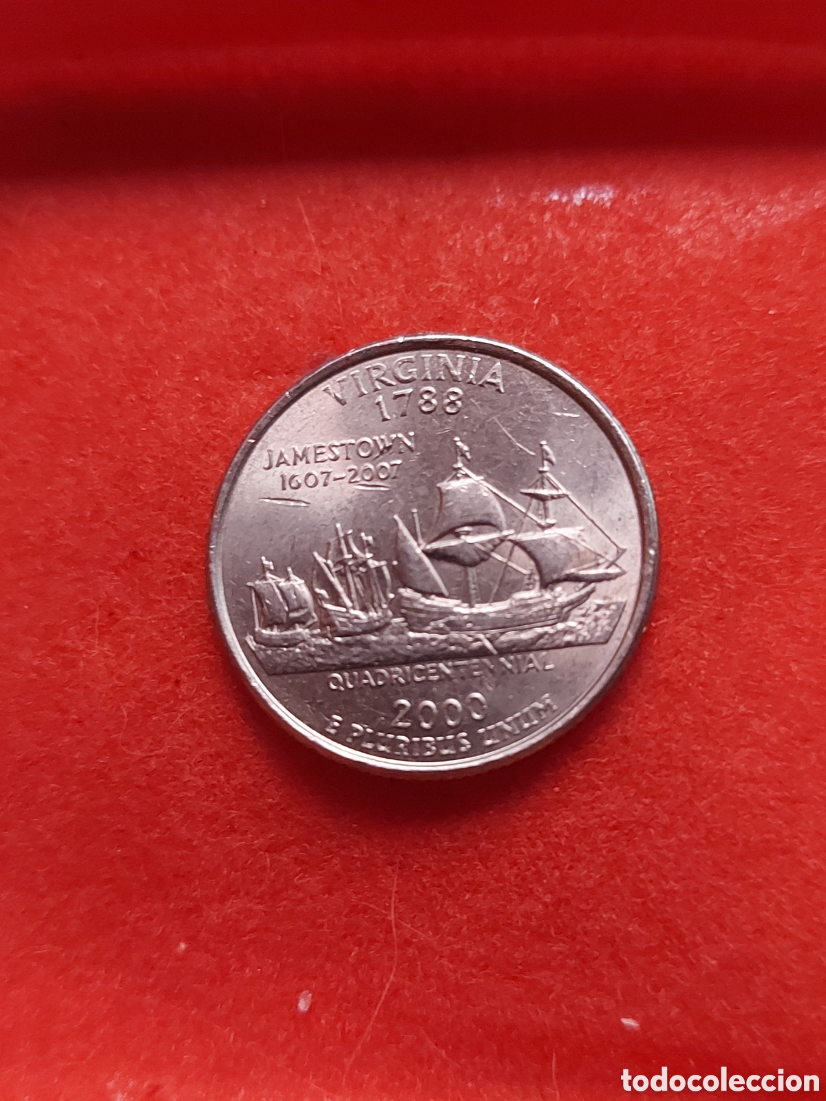 Monedas antiguas de Am&eacute;rica: MONEDA USA 1/4 QUARTER CUARTO DOLAR DOLLAR ESTADOS UNIDOS 2000 P VIRGIA