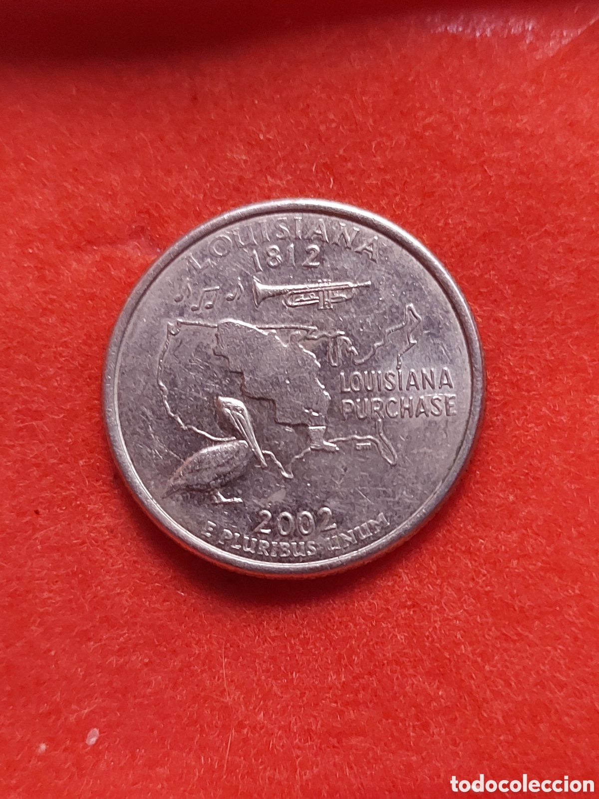 Monedas antiguas de Am&eacute;rica: MONEDA USA 1/4 QUARTER CUARTO DOLAR DOLLAR ESTADOS UNIDOS 2002 D LOUSIANA