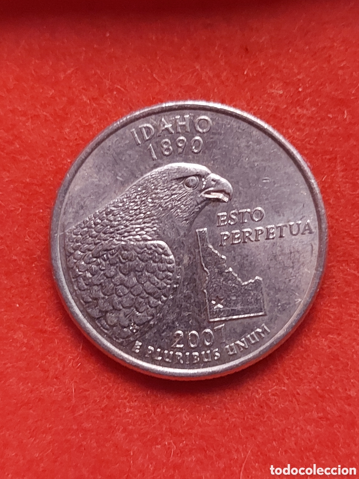 Monedas antiguas de Am&eacute;rica: MONEDA USA 1/4 QUARTER CUARTO DOLAR DOLLAR ESTADOS UNIDOS 2007 P IDAHO