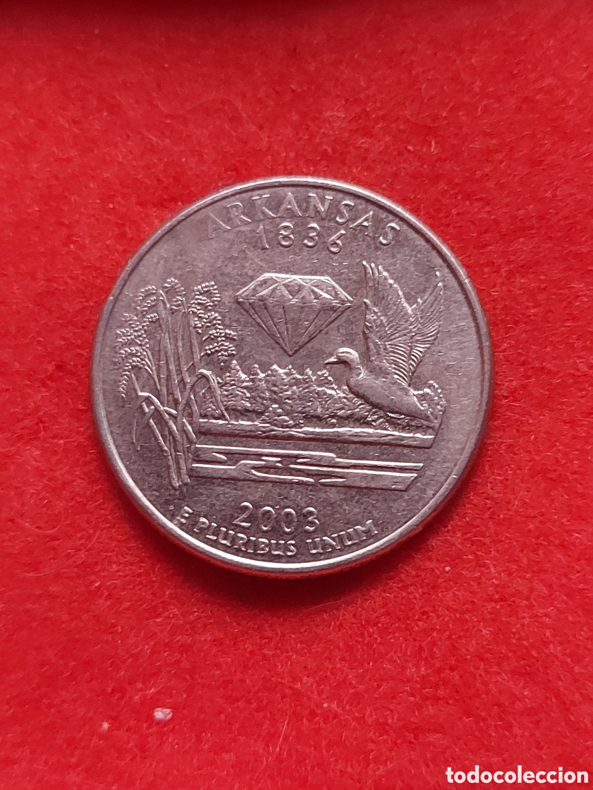 Monedas antiguas de Am&eacute;rica: MONEDA USA 1/4 QUARTER CUARTO DOLAR DOLLAR ESTADOS UNIDOS 2003 D ARKANSAS