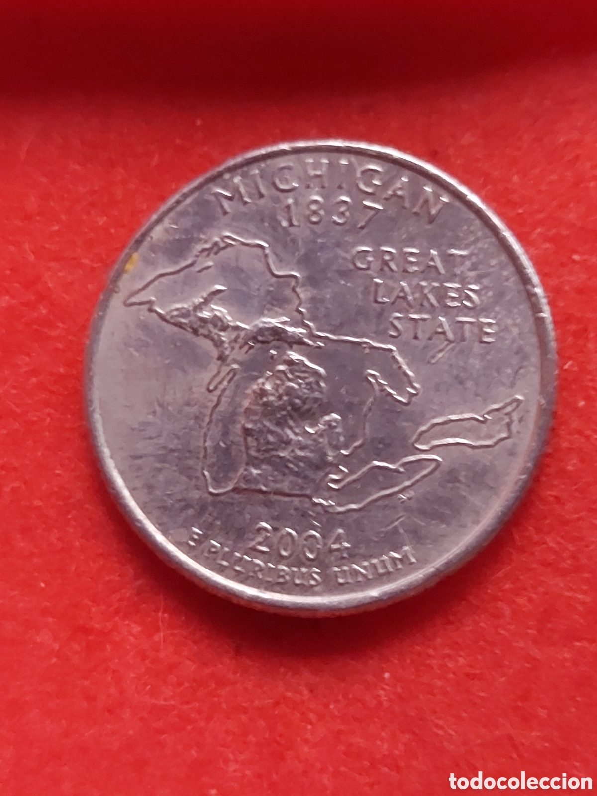 Monedas antiguas de Am&eacute;rica: MONEDA USA 1/4 QUARTER CUARTO DOLAR DOLLAR ESTADOS UNIDOS 2004 P MICHIGAN