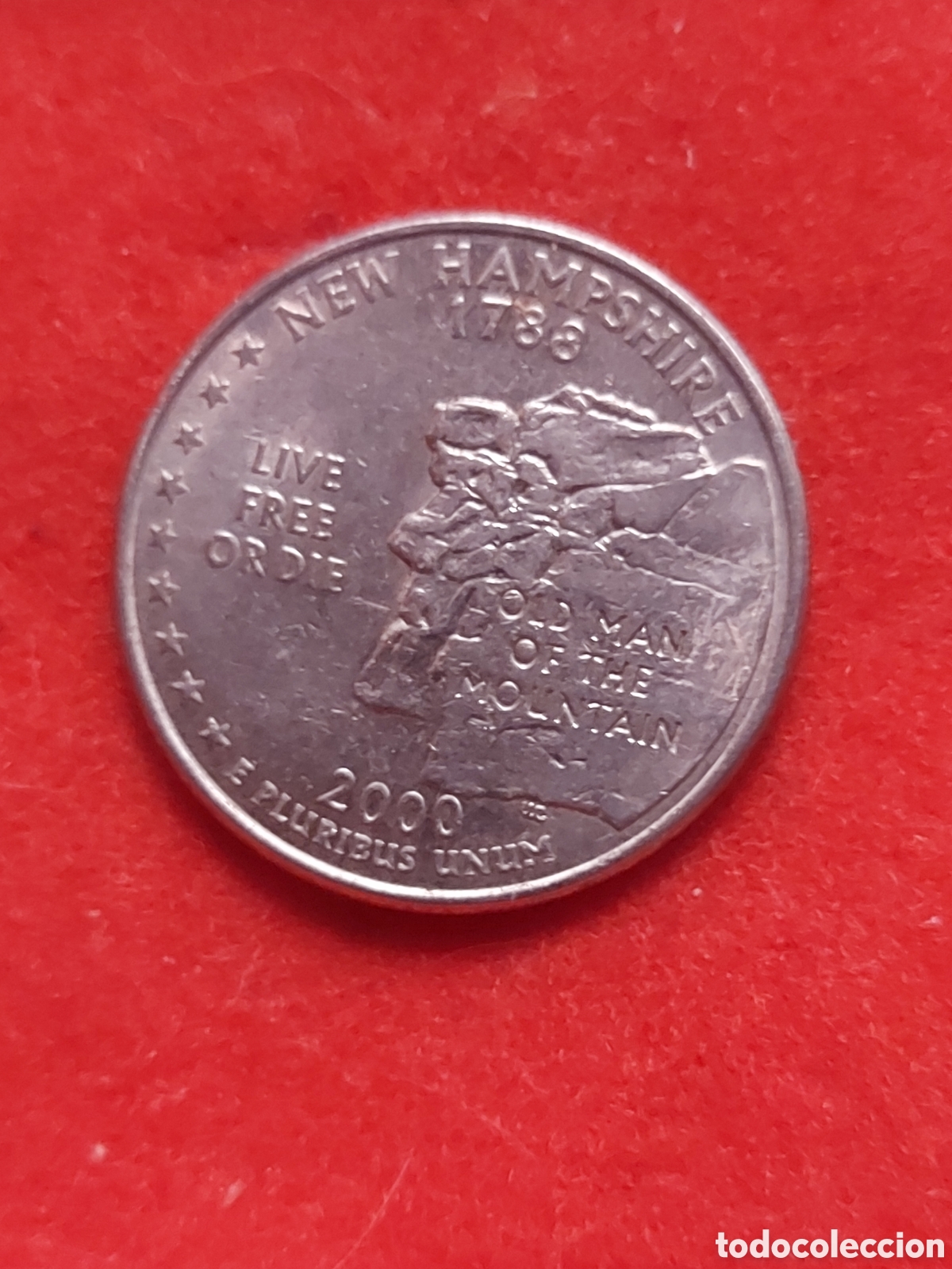 Monedas antiguas de Am&eacute;rica: MONEDA USA 1/4 QUARTER CUARTO DOLAR DOLLAR ESTADOS UNIDOS 2000 P NEW HAMPSHIRE