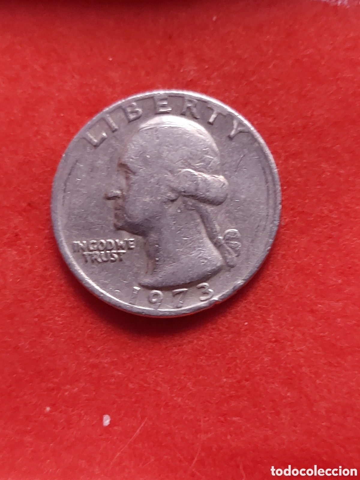 Monedas antiguas de Am&eacute;rica: MONEDA USA 1/4 QUARTER CUARTO DOLAR DOLLAR ESTADOS UNIDOS 1973