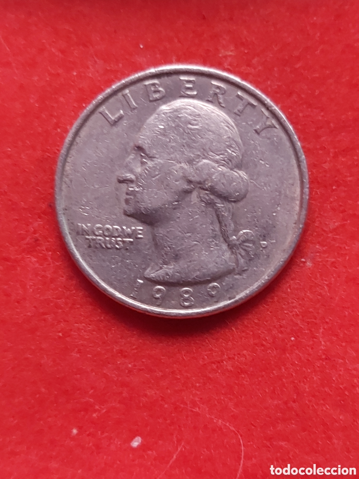 Monedas antiguas de Am&eacute;rica: MONEDA USA 1/4 QUARTER CUARTO DOLAR DOLLAR ESTADOS UNIDOS 1989 D