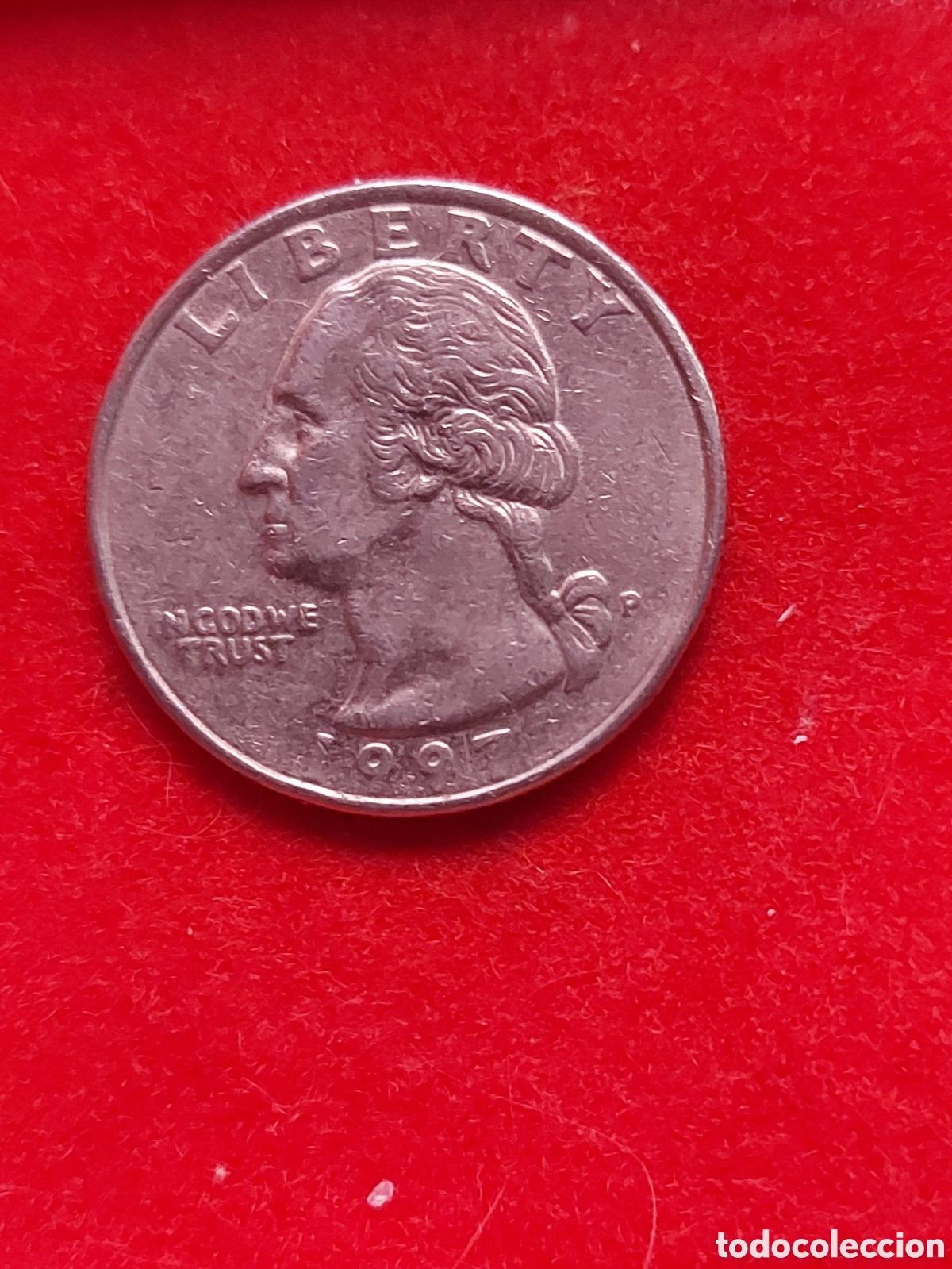 Monedas antiguas de Am&eacute;rica: MONEDA USA 1/4 QUARTER CUARTO DOLAR DOLLAR ESTADOS UNIDOS 1997 P