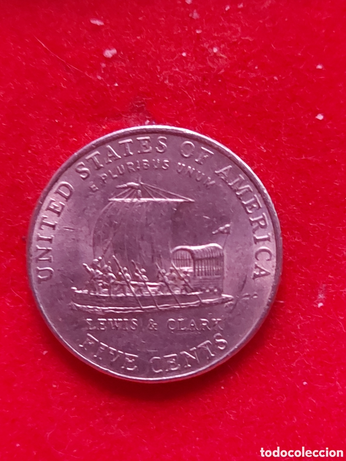 Monedas antiguas de Am&eacute;rica: MONEDA USA 5 CENTAVOS FIVE CENTS ESTADOS UNIDOS 2004 P LEWIS Y CLARK