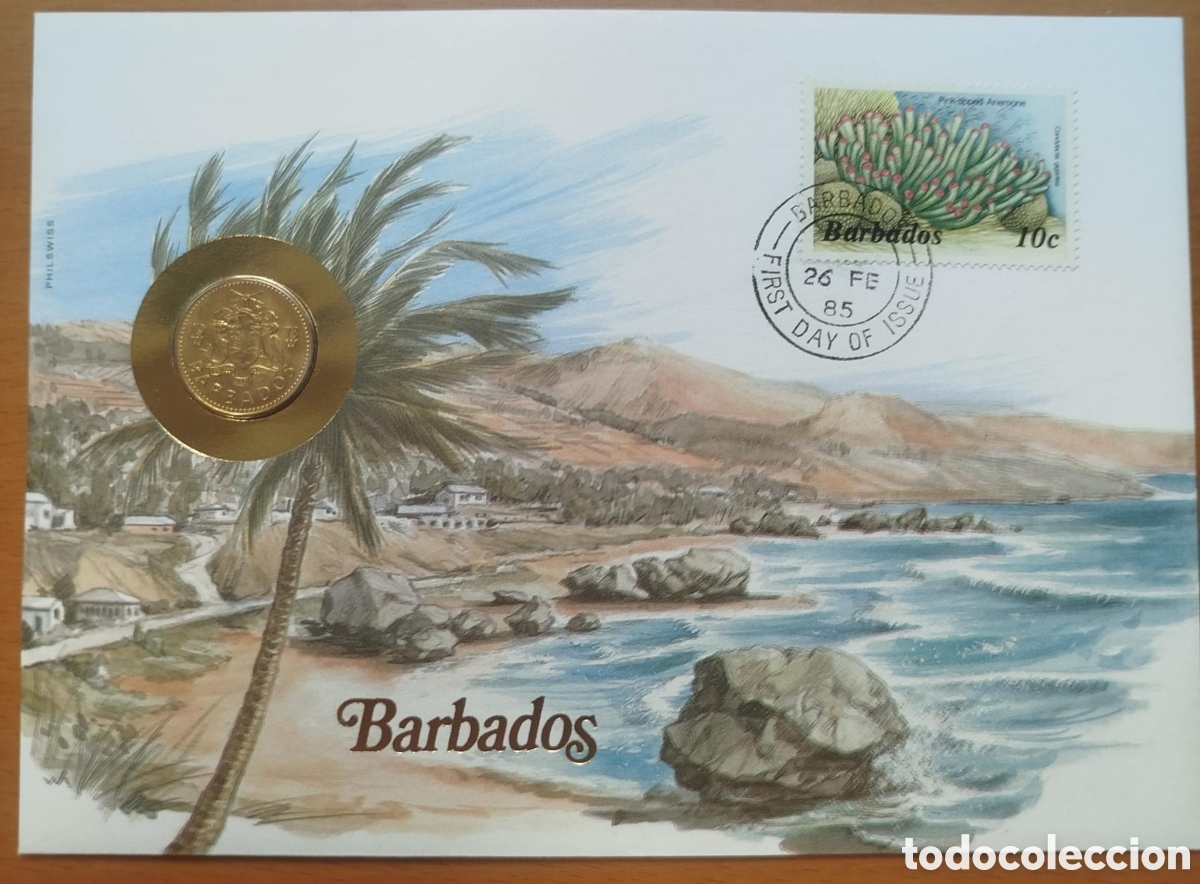 Monedas antiguas de Am&eacute;rica: Moneda 5 Centavos Barbados 1973 - Foto 1