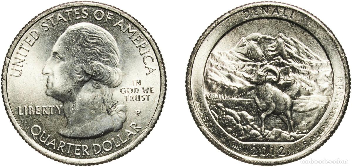Monedas antiguas de Am&eacute;rica: United States Federal republic 2012 P &frac14; Dollar &rdquo;Washington Quarter&rdquo; (Denali National Park and Prese