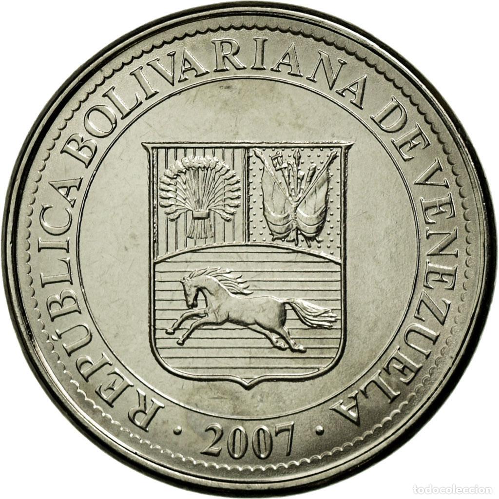Monedas antiguas de Am&eacute;rica: [#588119] Moneda, Venezuela, 50 Centimos, 2007, Maracay, SC, N&iacute;quel chapado en acero