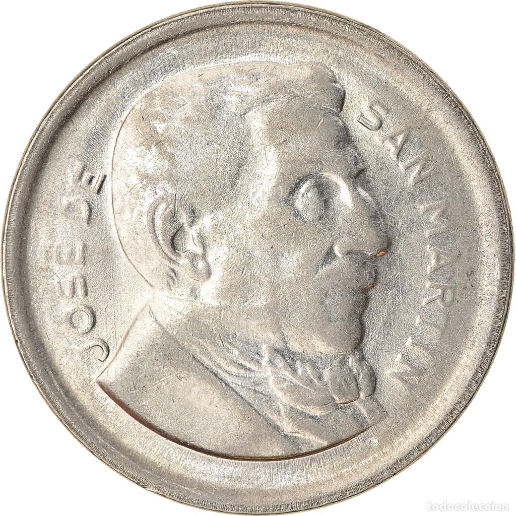 Monedas antiguas de Am&eacute;rica: [#778509] Moneda, Argentina, 50 Centavos, 1953, MBC, N&iacute;quel recubierto de acero, KM:49