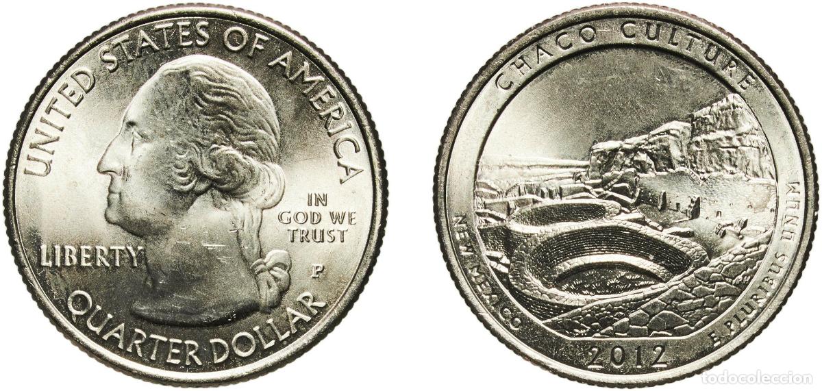 Monedas antiguas de Am&eacute;rica: United States Federal republic 2012 P &frac14; Dollar &rdquo;Washington Quarter&rdquo; (Chaco Culture National Histori