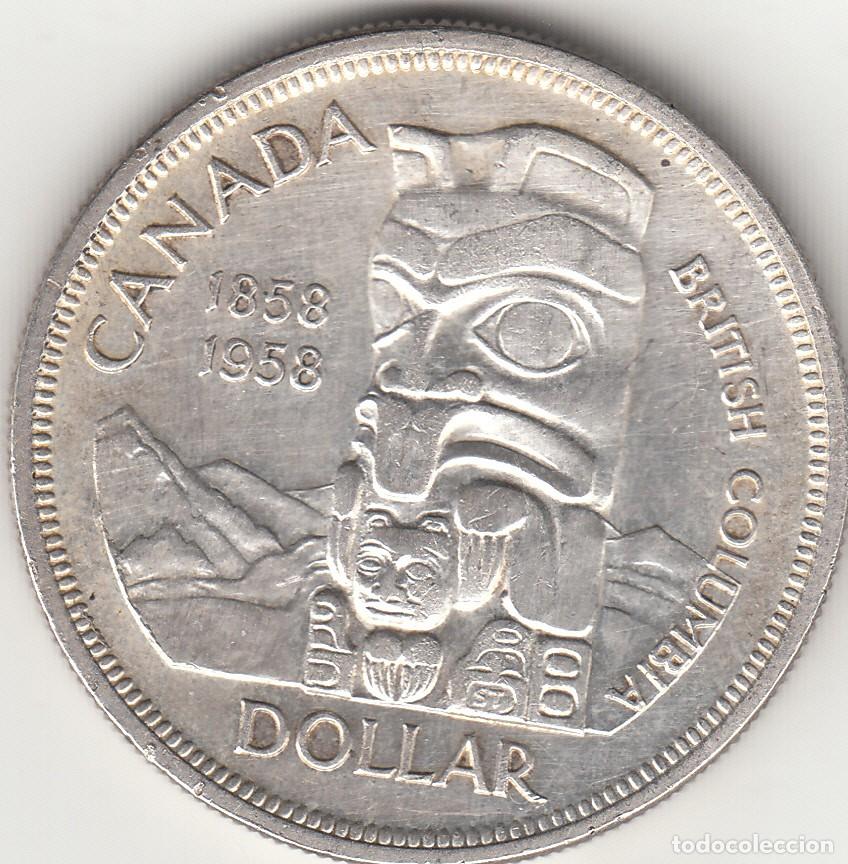 Monedas antiguas de Am&eacute;rica: CANADA: DOLLAR 1958 / PLATA - Foto 2