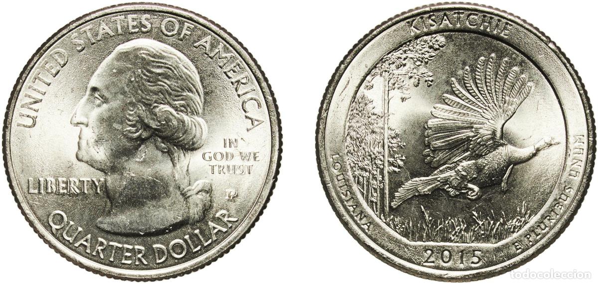 Monedas antiguas de Am&eacute;rica: United States Federal republic 2015 P &frac14; Dollar &rdquo;Washington Quarter&rdquo; (Kisatchie National Forest, Lou
