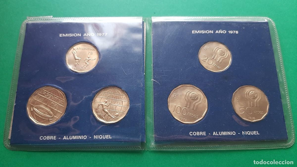 Monedas antiguas de Am&eacute;rica: (ARGENTINA 78) SET DE MONEDAS MUNDIAL F&Uacute;TBOL ARGENTINA 78 A&Ntilde;OS 1977 Y 1978