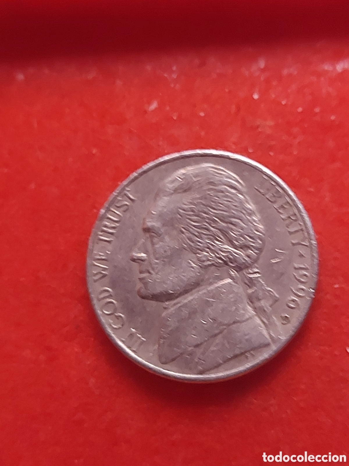 Monedas antiguas de Am&eacute;rica: MONEDA USA 5 CENTAVOS FIVE CENTS ESTADOS UNIDOS 1996 D