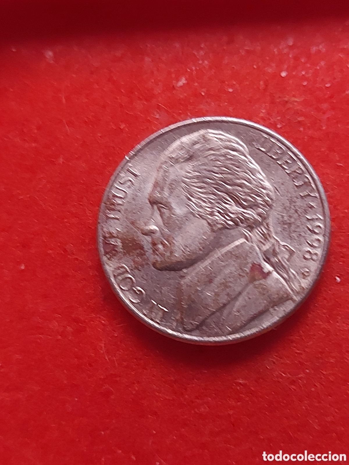Monedas antiguas de Am&eacute;rica: MONEDA USA 5 CENTAVOS FIVE CENTS ESTADOS UNIDOS 1998 P